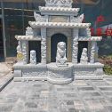 中山芝麻白中国黑石材套墓 花岗岩墓碑