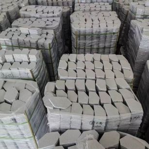 中山芝麻白石材冰裂纹，碎拼。