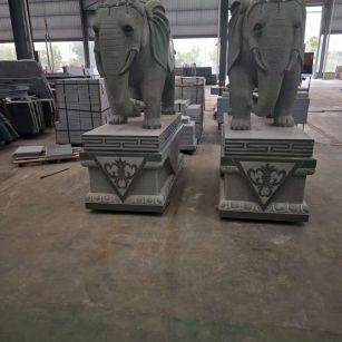 中山芝麻灰花岗岩对象 芝麻白芝麻灰大象