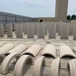 中山黄金麻别墅柱皮 异形 线条定制