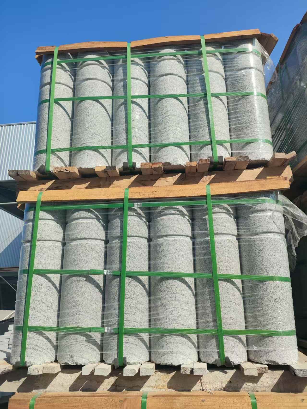 中山挡车柱芝麻白 挡车石